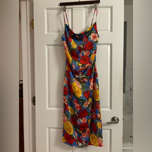 Inmod floral silky dress - Picture 1 of 4